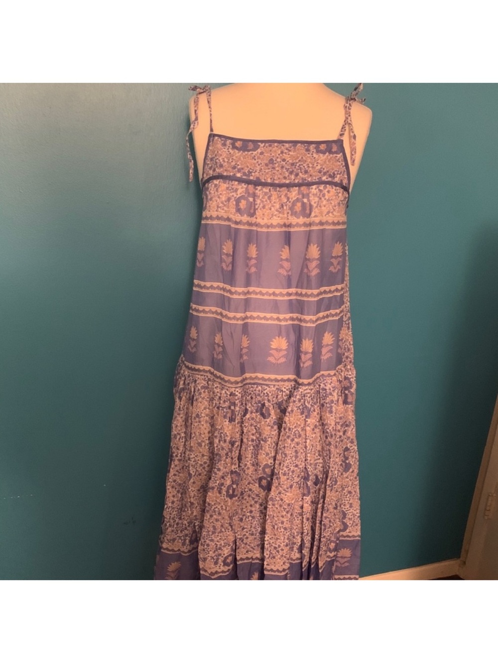 Boho Maxi Dress in Light Blue - Picture 2 of 5